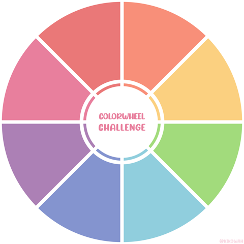 Colorwheel Challenge - Pastel Wheel Image - Kikowah's Ko-fi Shop - Ko 