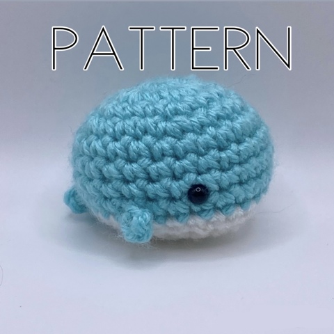 Mini whale crochet pattern - Crochet Customs 's Ko-fi Shop