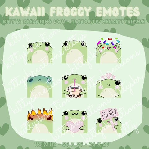 Froggy Emote Bundle - merkittybizzle's Ko-fi Shop - Ko-fi ️ Where ...