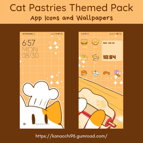 Cute Cats Icon Pack | Phone Theme | iOS & Android - Milkkoyo's Ko-fi Shop