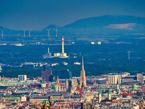 Überblick über Wien von der Jubiläumswarte