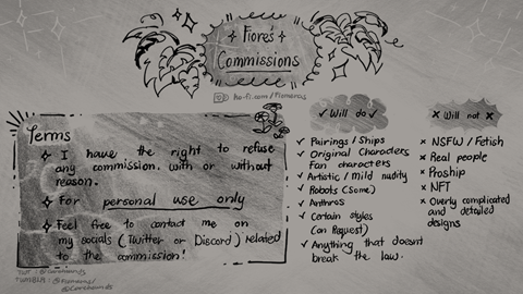 Commission sheet