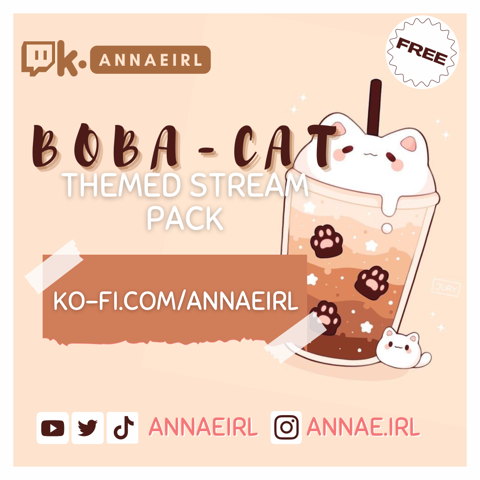 Boba Tea Cup Stream Overlay - 7 Cute Bubble Tea Video Assets with Subtle  Animation for Vtuber Prop or Webcam Decoration - Atmostar - BOOTH