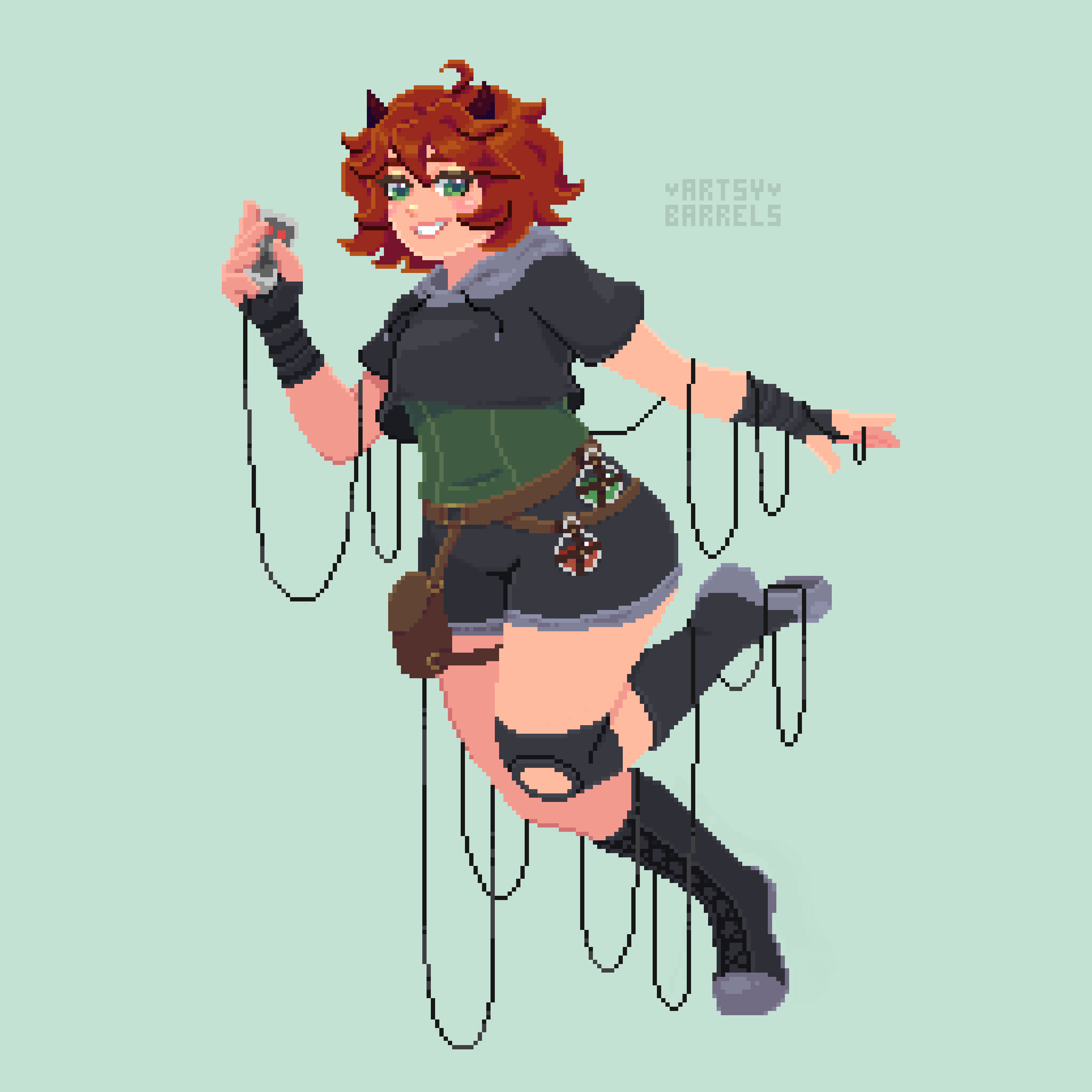 pixel pagedoll comm for  @MochaMage