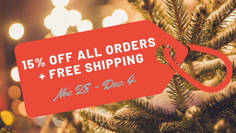 15% OFF All Orders and Free Shipping