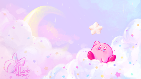 Kirby Static Wallpaper - Lamb Draws's Ko-fi Shop - Ko-fi