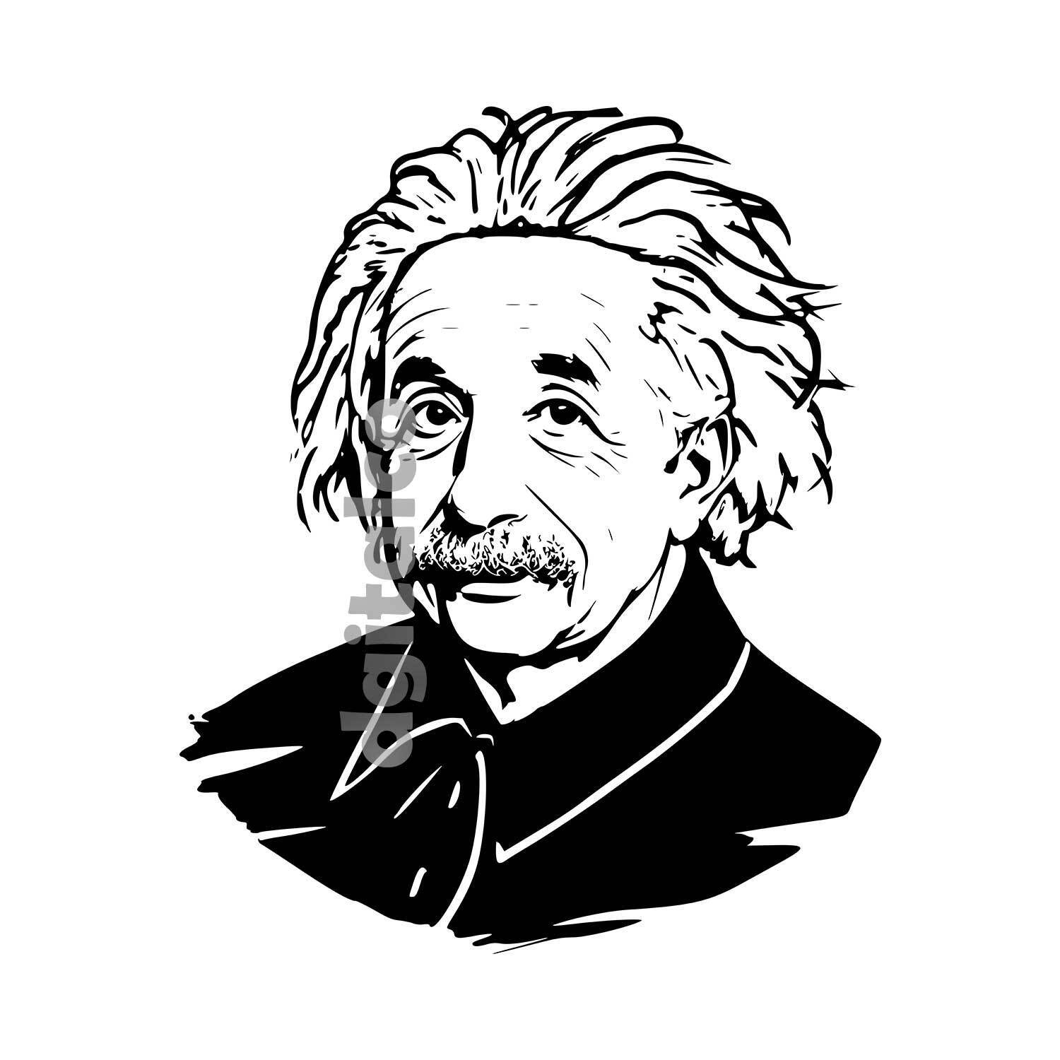 Albert Einstein Vector Portrait - Dgitalco's Ko-fi Shop - Ko-fi ️ Where ...