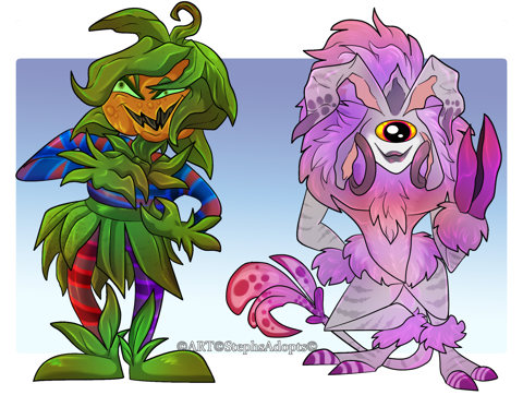 dragonflight Chibi Monsters -pumpkin gnome-cyclope