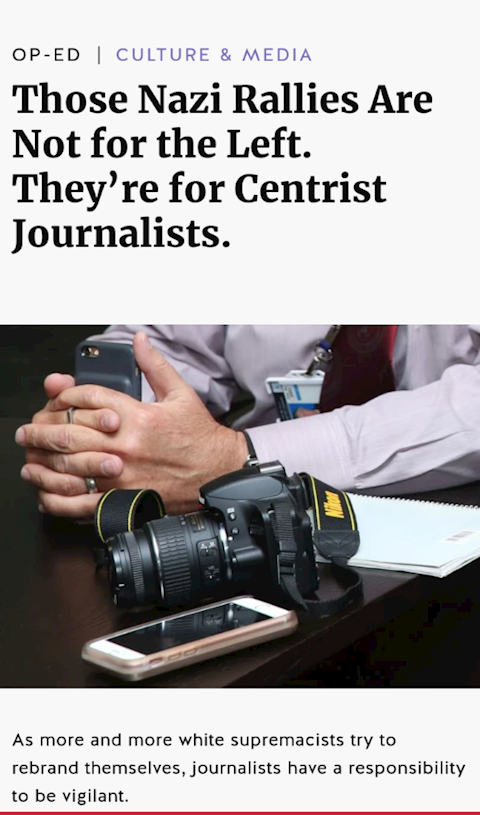 Those Nazi Rallies Are For Centrist Journalists