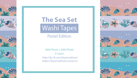 The Sea Set Washi Tapes (Pastel Edition) is up!