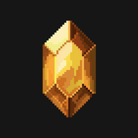Pixel Art Zelda Fanart: Gold Rupee