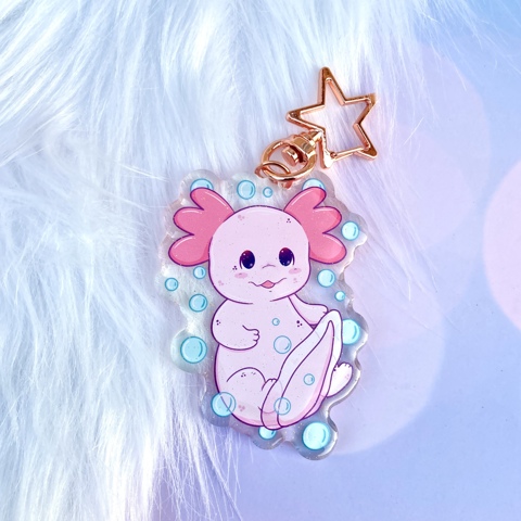 Kawaii Axolotl Keychain