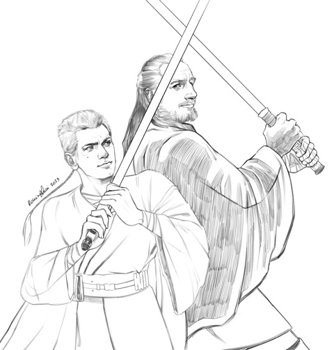 Sith Qui-Gon Jinn & his apprentice Obi-Wan Kenobi