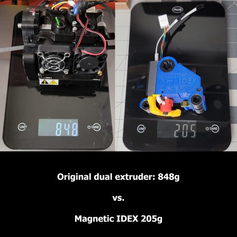 Magnetic IDEX tool weight update