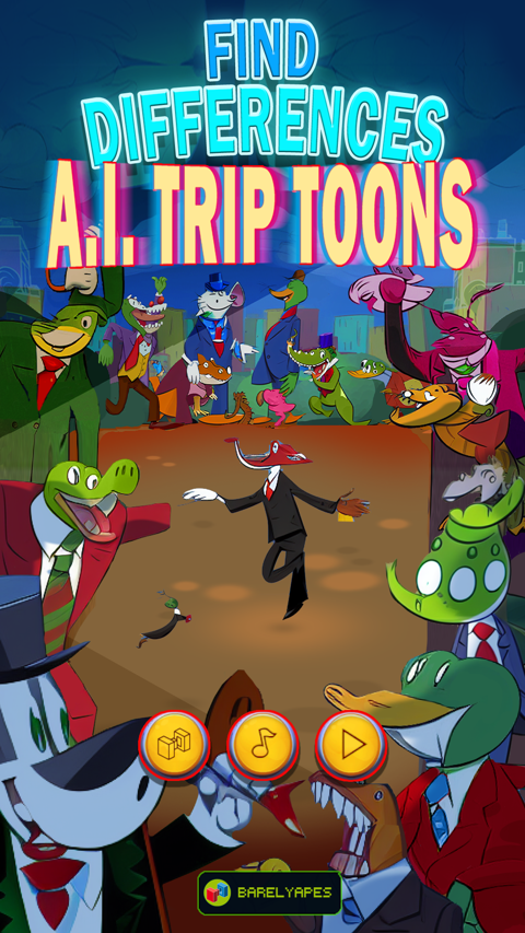 Find Differences - A.I. Trip Toons