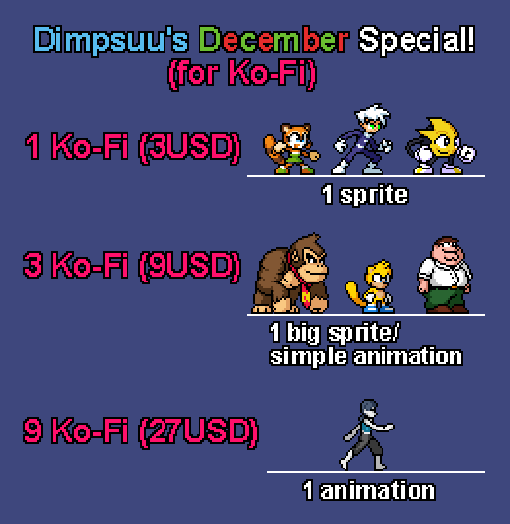 Dimpsuu's December 2023 Special Pixel Art Deal