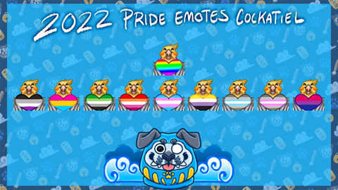 Cockatiel pride emotes 