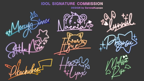 Idol signature commission sample (VGen)
