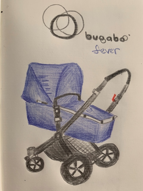 Drawing of a Bugaboo Stroller
