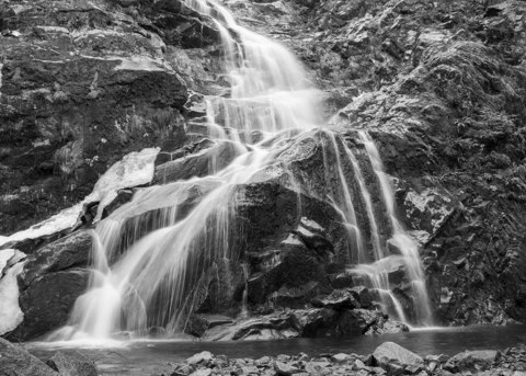 Flood Falls in Black and White