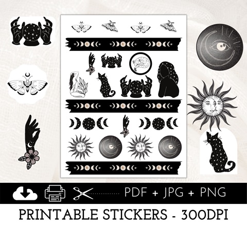 Witchy stickers - Mena Bo's Ko-fi Shop - Ko-fi ❤️ Where creators