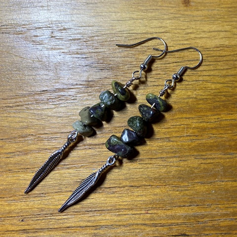 Dragonsblood Feather Dangles
