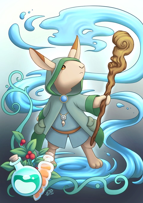 Bunny Mage - coloured!