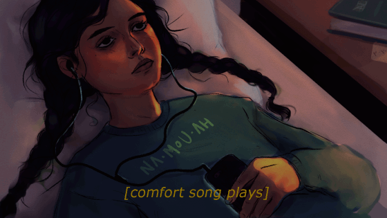 -Comfort song plays-