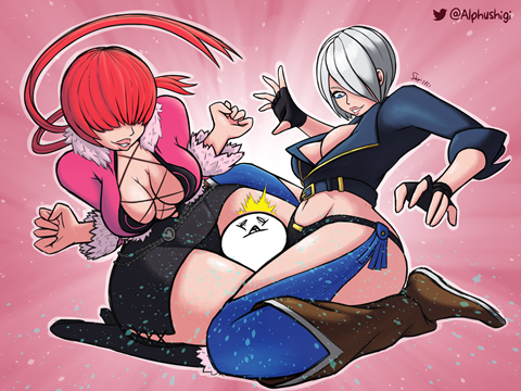 Shermie and Angel Team Grapple
