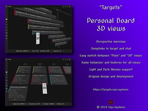 "Targets": Personal Board 3D views