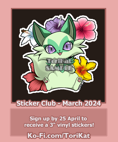 March 2024 Sticker Club - Shiny Sprigatito