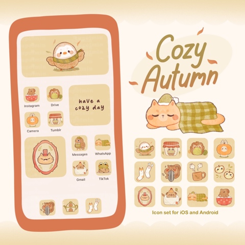 (August) Icon Set of the month: Cozy Autumn