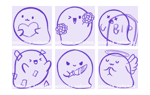 Ghost emote sketches!