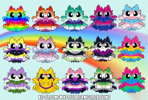 LGBTQIA+ Pride Dragons!