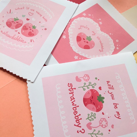 Strawbebby Cards Now in Shop!