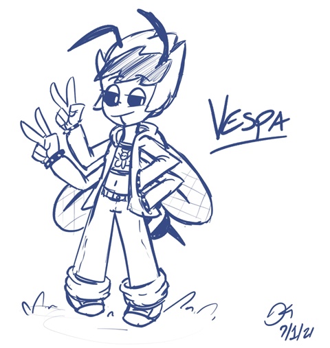 Kofi doodle Vespa