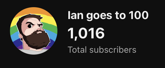 We made it past the 1000 subscriber mark!