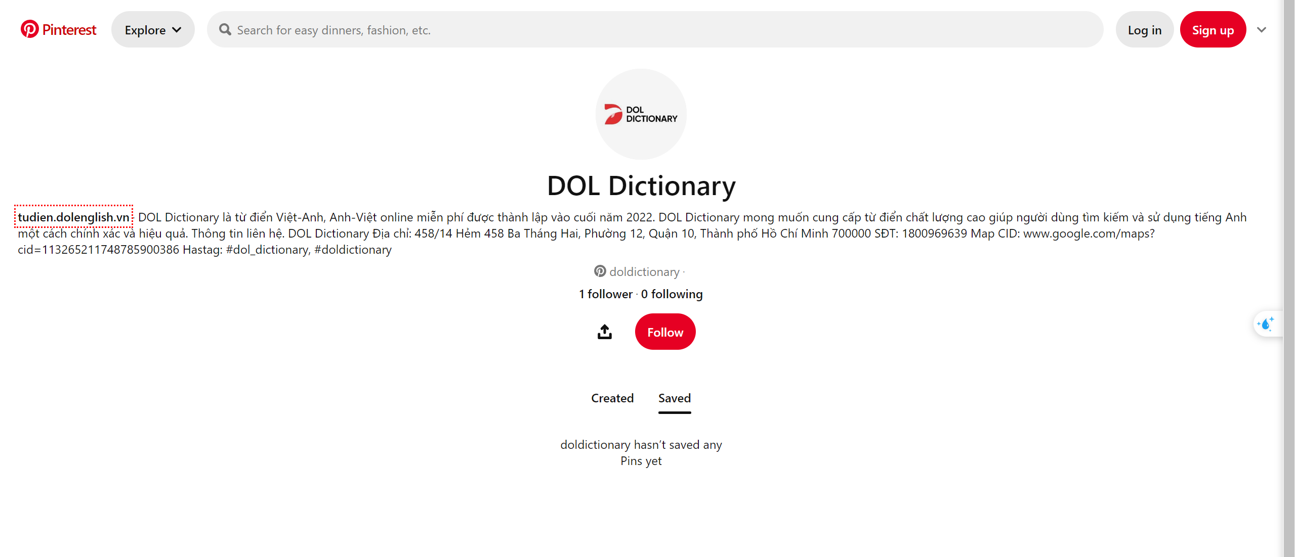 Từ điển việt-việt-anh Pinteres DOL Dictionary