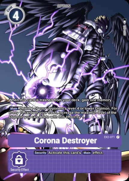 Corona Destroyer ALT Art Digimon TCG