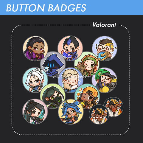 【Valorant】 Button Badges 01 - RORODORO's Ko-fi Shop - Ko-fi ️ Where ...