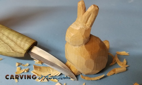 Bunny Wood Sculpture 