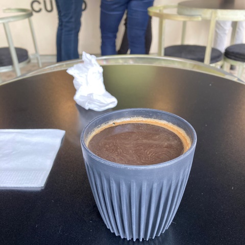 First coffee after launch