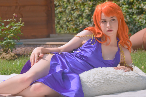 One Piece Nami Zou Island Purple Dress Cosplay Costume – Gcosplay