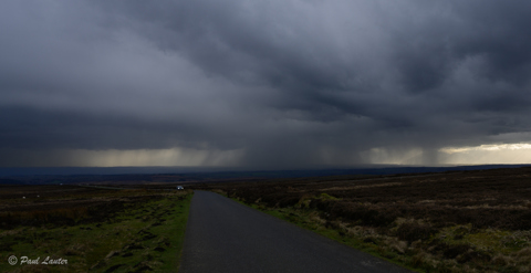 Storm over the York Moors National Park. 