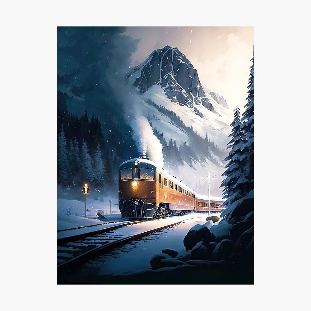 Train in the snowy mountains - Iguana_Nick's Ko-fi Shop - Ko-fi ️ Where ...