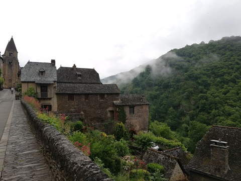 A misty morning in Conques