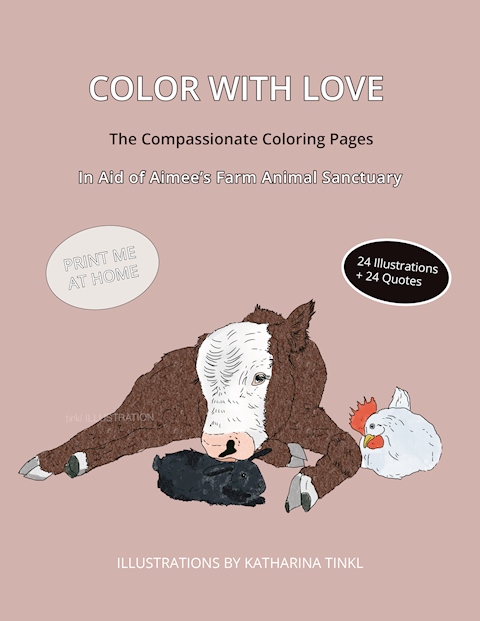 Printable Colouring Book "Color With Love"