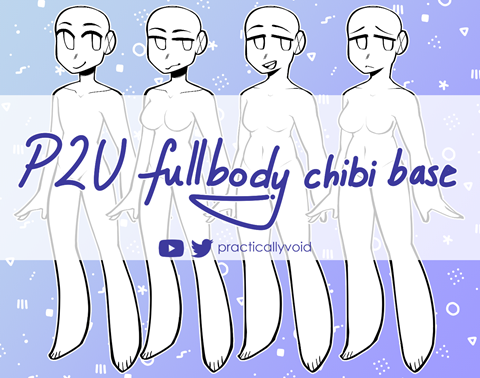 Anime body/base chibi! | Chibi sketch, Anime poses reference, Chibi drawings