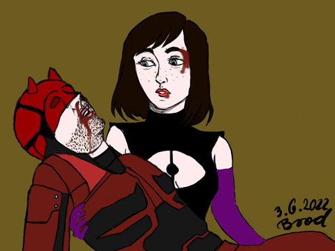 Daredevil and my OC Eva
