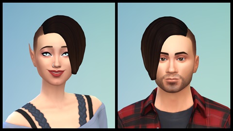 Jay Undercut Hair - Sims 4 CC Mod